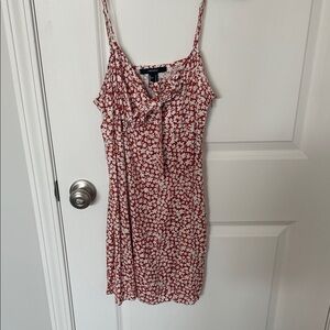 Forever 21 Red and White Floral Mini Dress